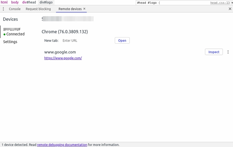 Chrome远程设备调试