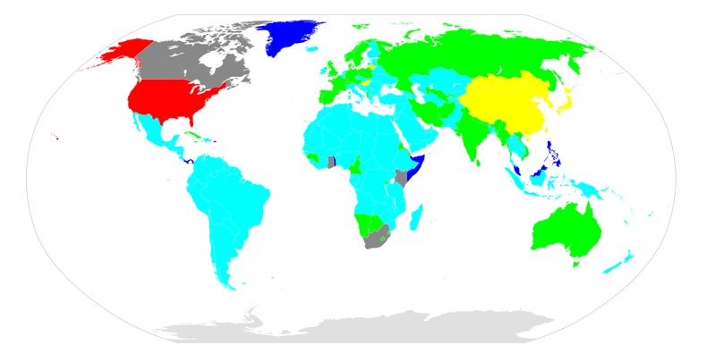日期格式使用情况图,来自 https://en.wikipedia.org/wiki/Date_format_by_country
