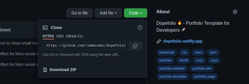 Dopefolio Github Repo