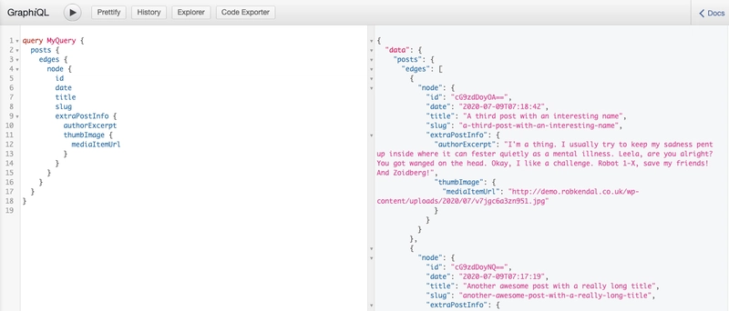 所有 WordPress 帖子 GraphQL 查询