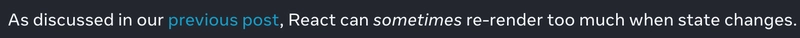 React 可能会重新渲染过多