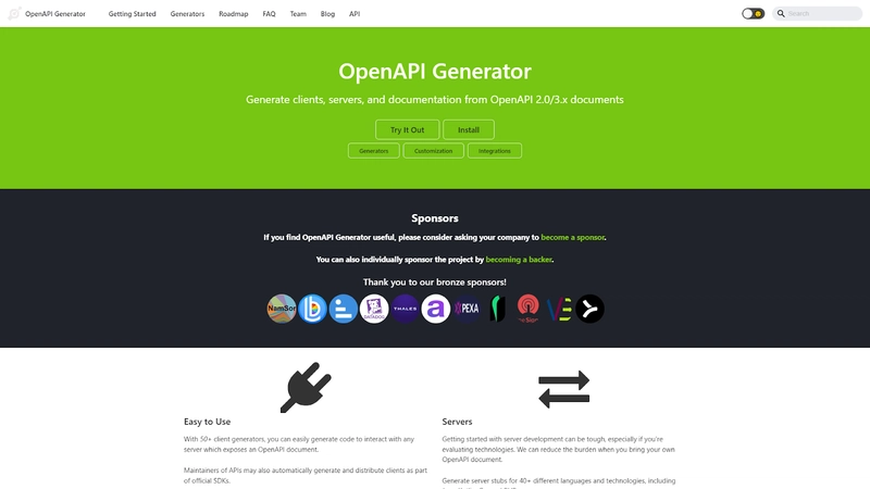 API 文档工具 OpenAPI 生成器