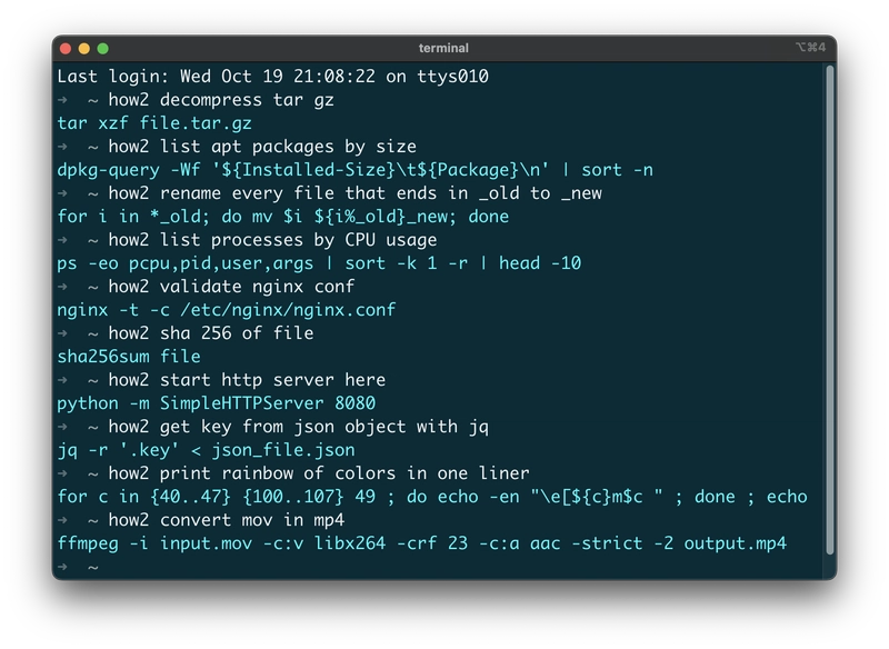 how2 AI for the Command Line