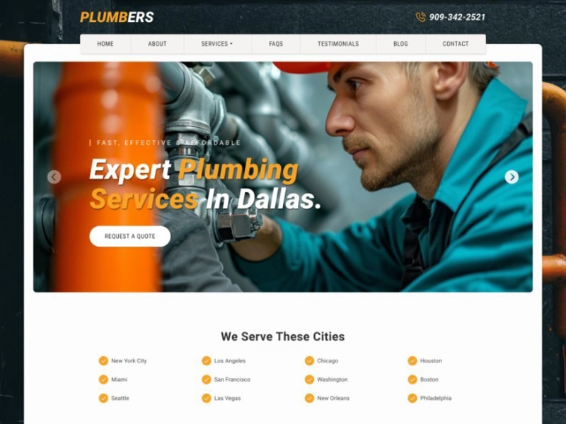 Plumbers – Plumbing Services Template