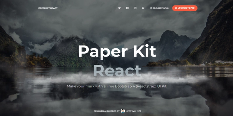 免费模板 - Paper Kit React。