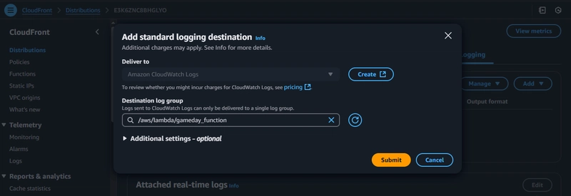 AWS CloudFront 控制台