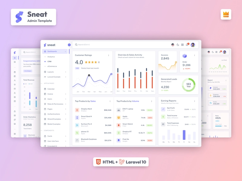 Laravel Bootstrap 管理模板