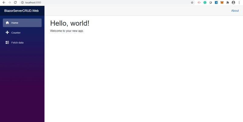 Blazor Hello World 已启动