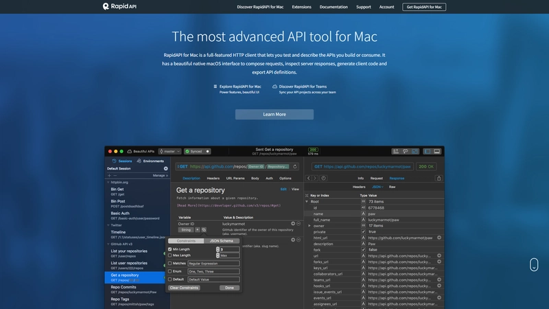 RapidAPI API 文档工具
