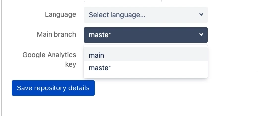 BitBucket 将默认分支从 master 更改为 main