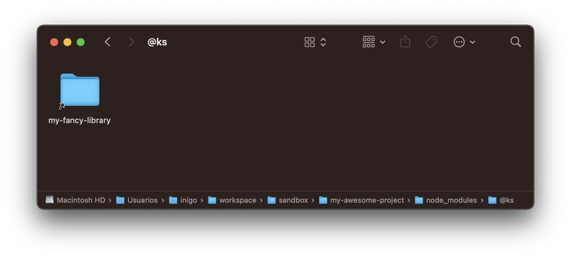 项目 node_modules 文件夹中库的符号链接