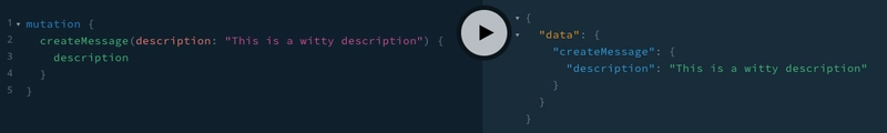 GraphQL 游乐场 带有消息变异和返回消息的 GraphQL 游乐场