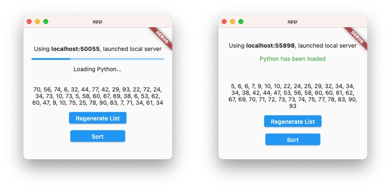 Flutter 和 Python 集成