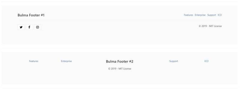 Bulma CSS 组件 - 页脚。