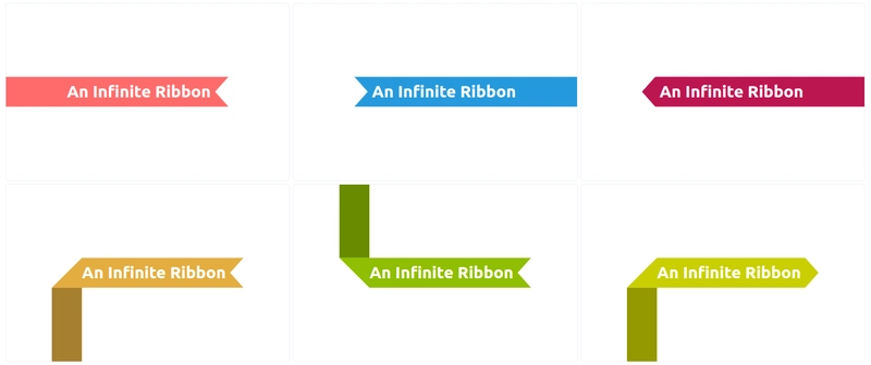 仅限 CSS 的无限丝带形状