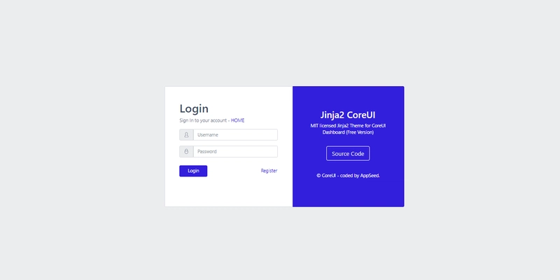 CoreUI - Jinja2 主题，登录页面。