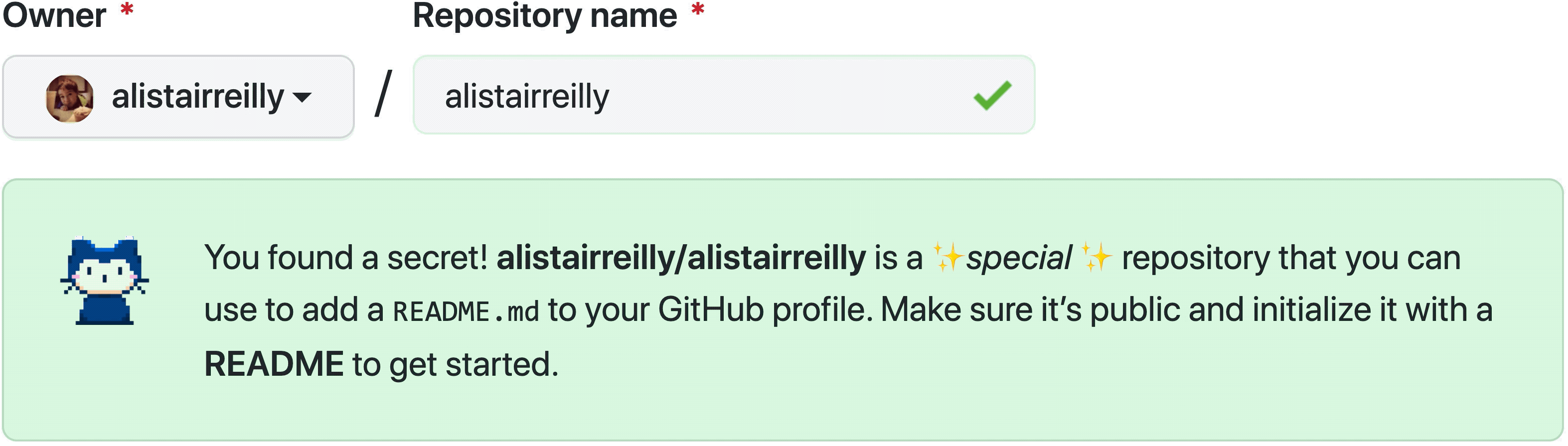 GitHub README 个人资料彩蛋