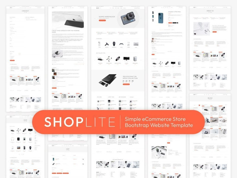 ShopLite – 简洁免费的 HTML CSS 网站模板