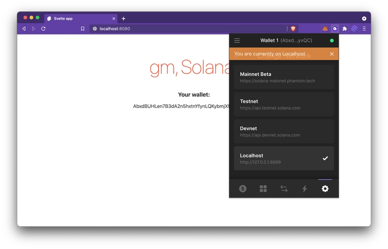 切换到本地网络