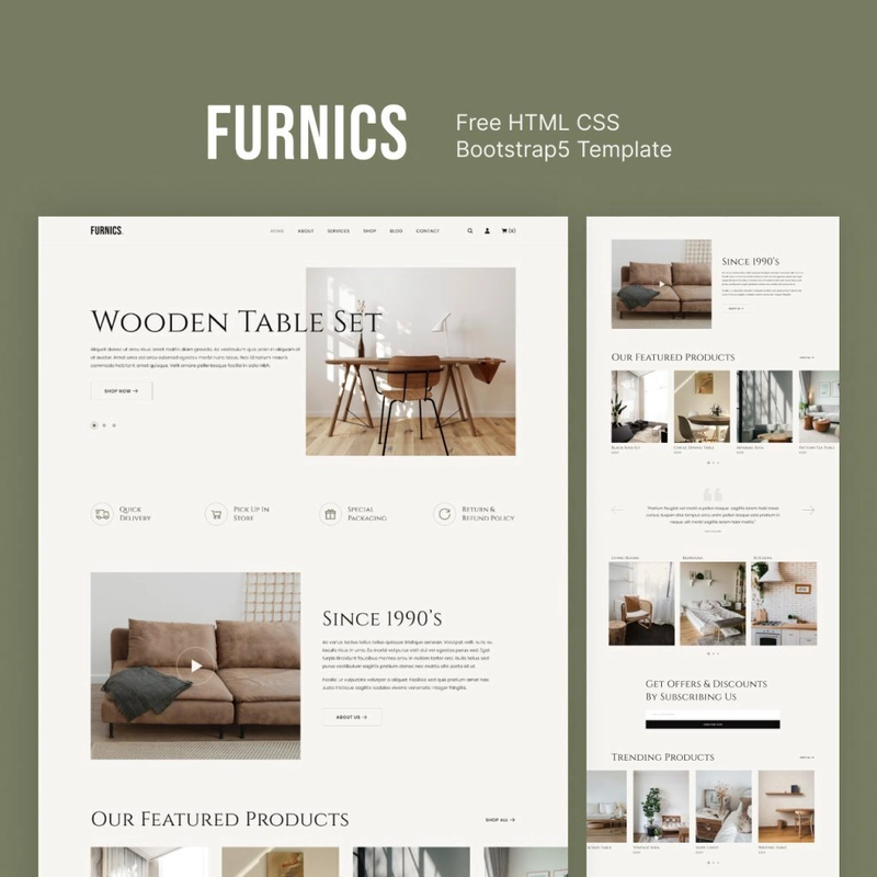 Furnics - 家具店 HTML 模板