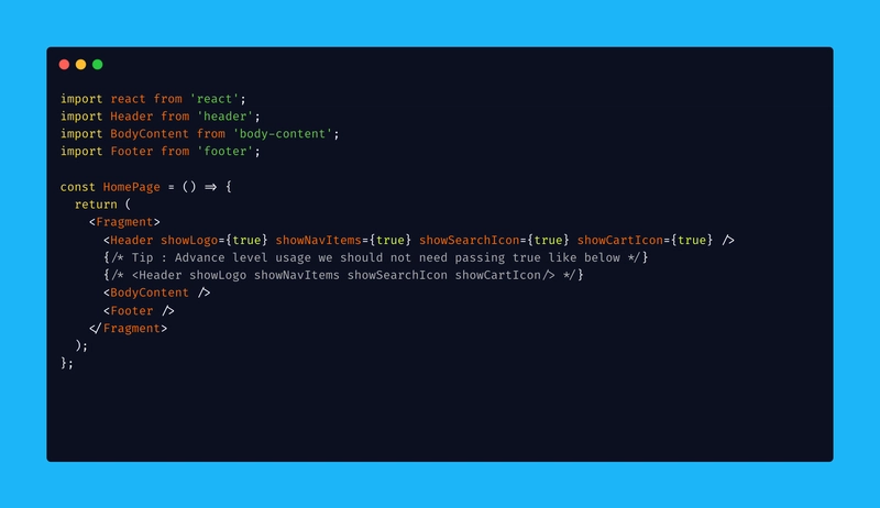 React 代码:具有重载 props 的组件用法