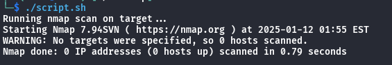运行 nmap 扫描