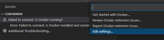 VSCode 编辑 Docker 设置