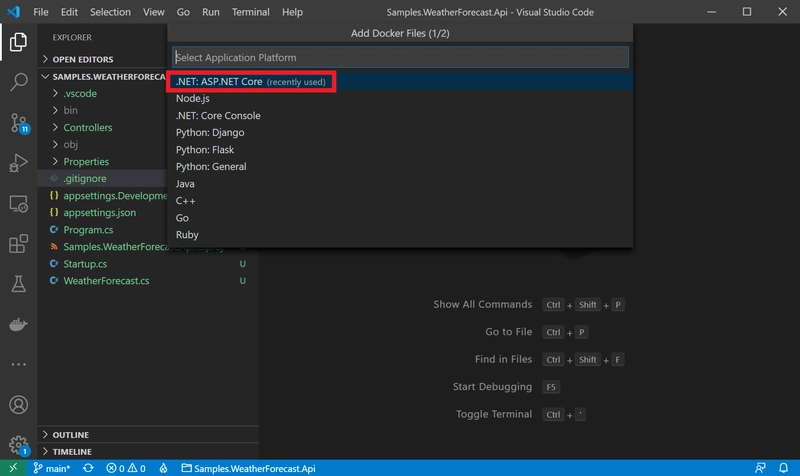 VS Code Dockerfile 创建步骤 1