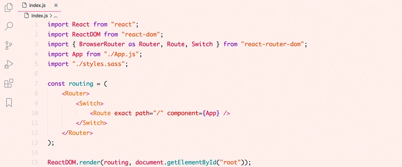 使用 Horizon - Bright 主题的 React 代码片段