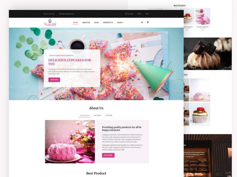烘焙坊 – 蛋糕店 HTML 模板