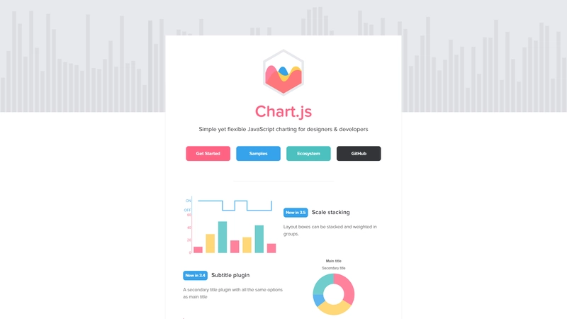 Chartjs JavaScript 图表库 开源