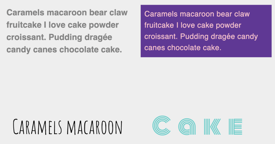 良好对比文本的演示