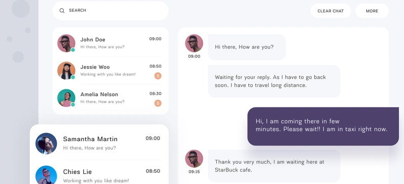 带有聊天功能的社交媒体