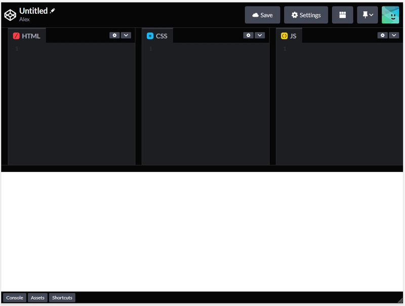 Codepen 空白
