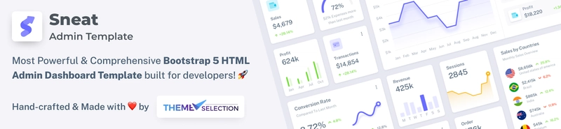 Sneat Bootstrap 5 HTML 管理后台