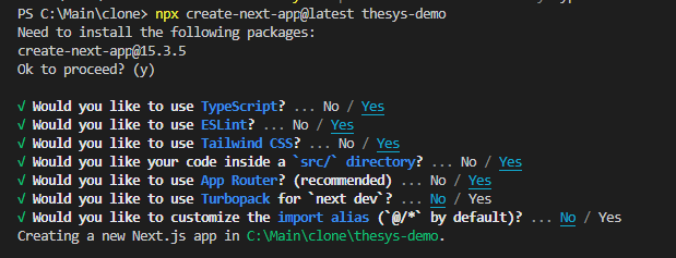 安装 Next.js 应用程序