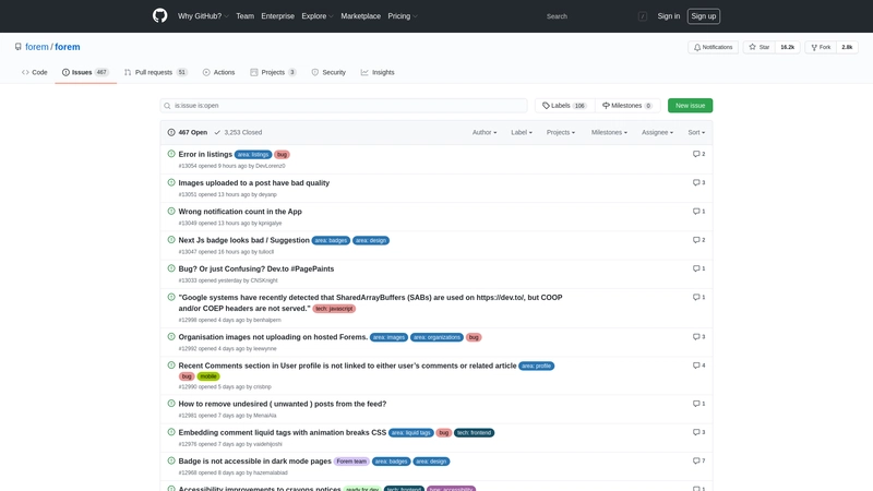 问题 · forem_forem · GitHub