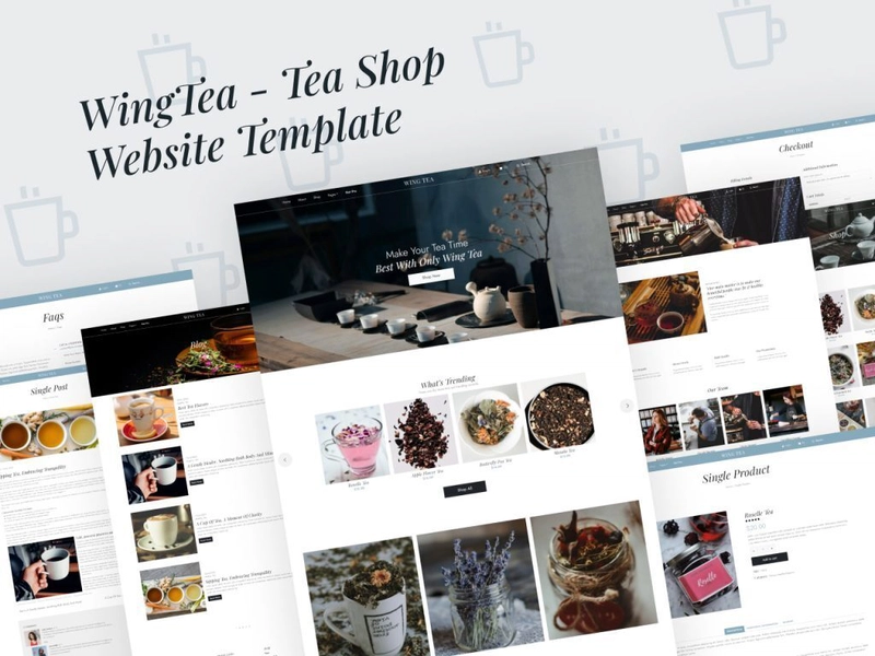 WingTea - 茶饮店 Bootstrap 5 HTML 网站模板