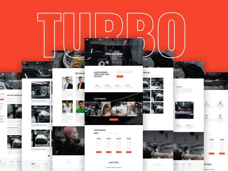 Turbo – 免费 Bootstrap 5 HTML 洗车网站模板
