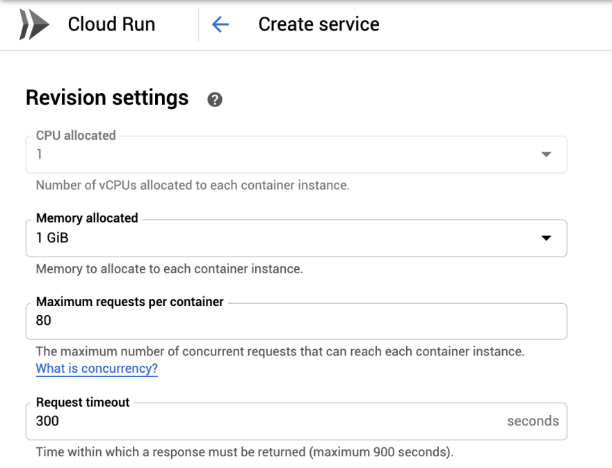 Google Cloud Run 配置