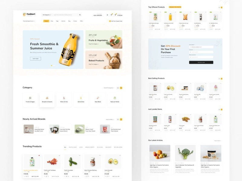 Foodmart - 免费 Bootstrap 5 电子商务 HTML 模板