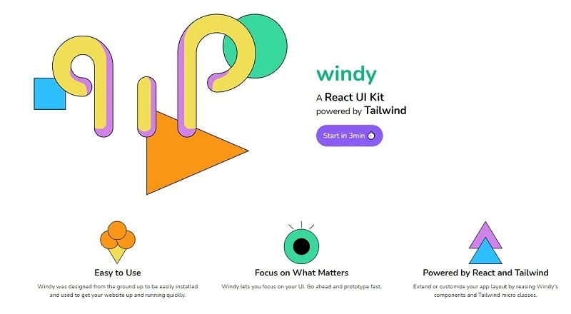 Windy - 基于 Tailwind 的 React UI 工具包。