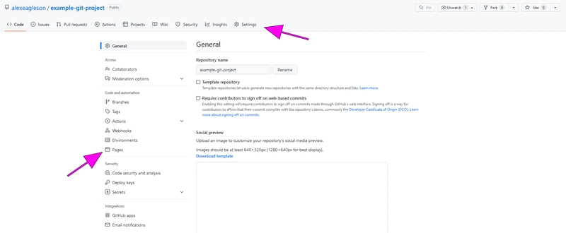 GitHub Pages 示例 1