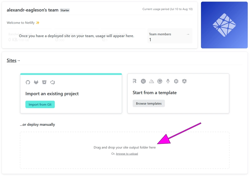 Static Site Hosting Example