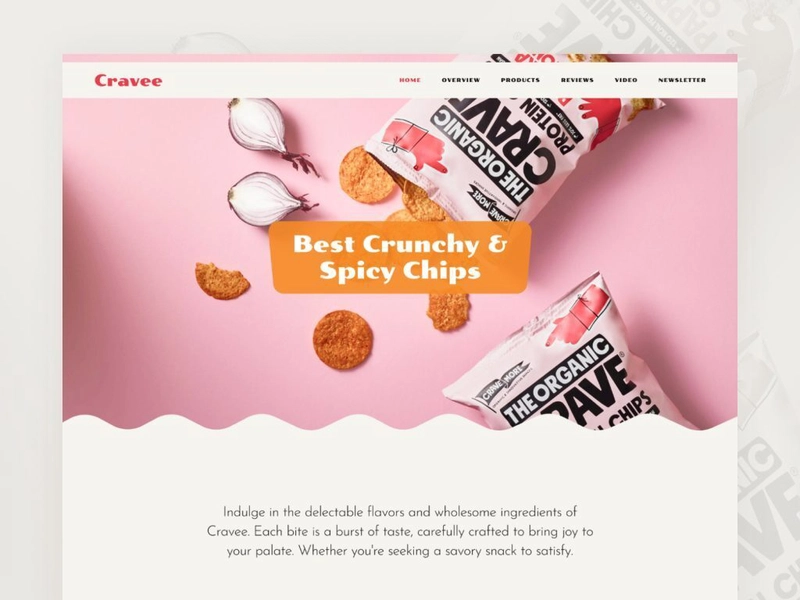 Cravee - Free Landing Page for Food Products