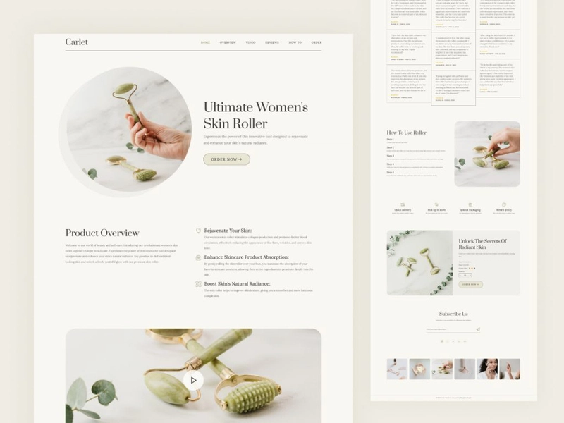 Carlet - Free Cosmetic Product Landing Page