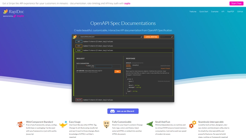 API 文档工具 Rapidoc