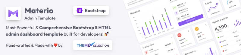 Materio Bootstrap 5 HTML 管理后台模板