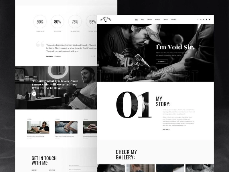 Void Tattoo - Figma Template for Tattoo Artists