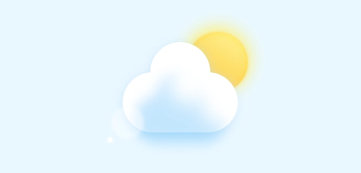 太阳下​​的云的完整图像